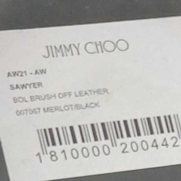 Jimmy Choo Sawyer Black Merlot Brush off Leather Men\'s Size 43 Chelsea Boots